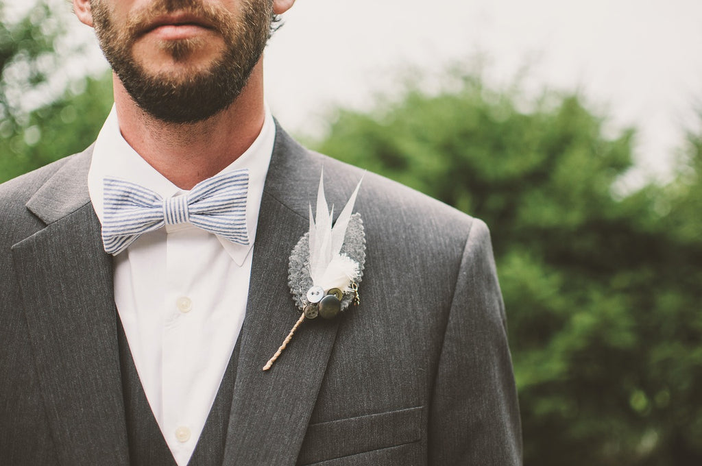 half face of a groom