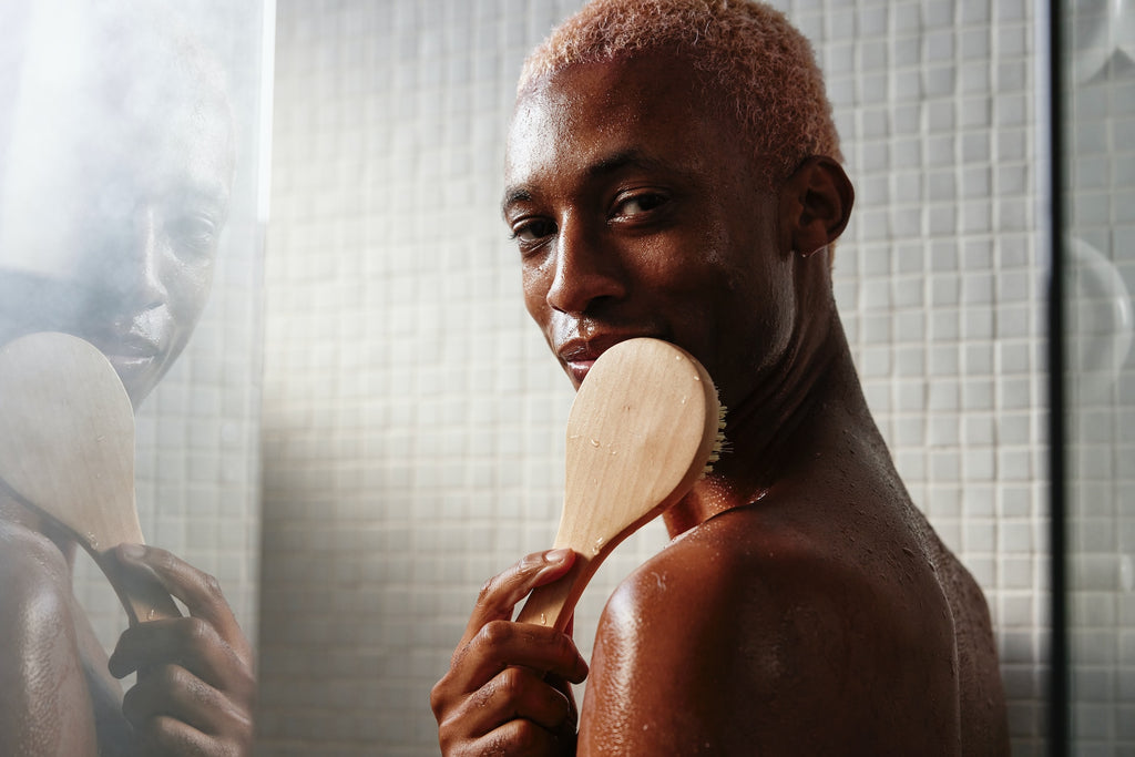 woman in the shower