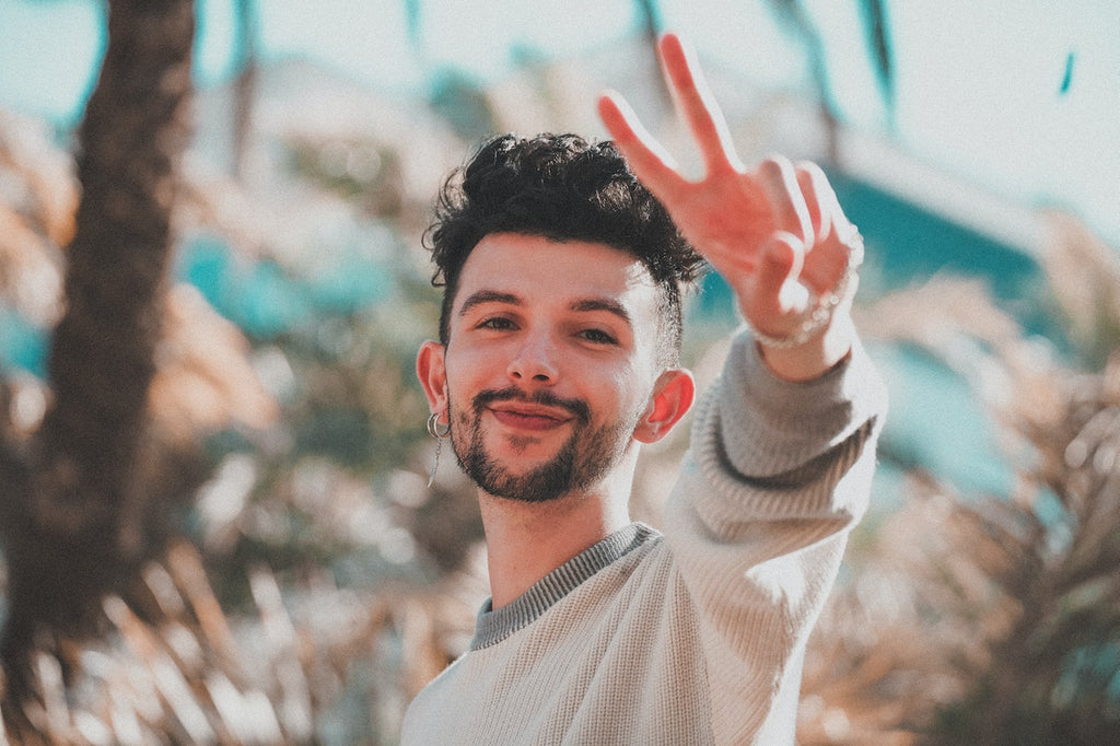 man growing beard